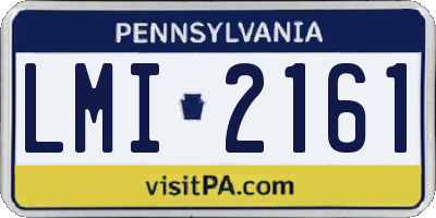 PA license plate LMI2161