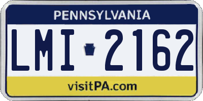PA license plate LMI2162