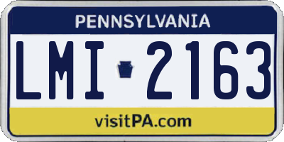 PA license plate LMI2163