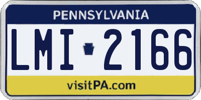 PA license plate LMI2166