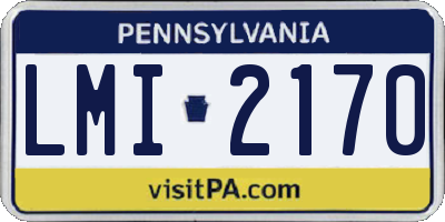 PA license plate LMI2170