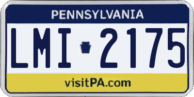 PA license plate LMI2175