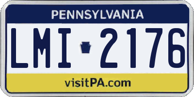 PA license plate LMI2176