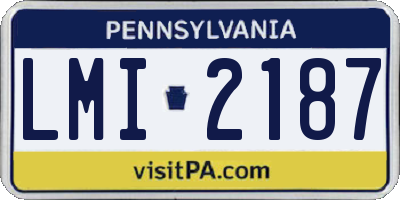 PA license plate LMI2187