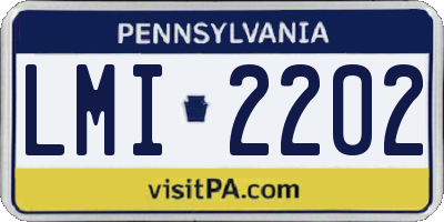 PA license plate LMI2202