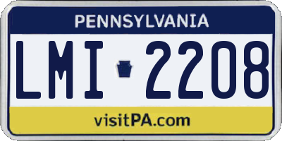PA license plate LMI2208