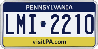 PA license plate LMI2210