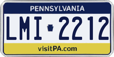 PA license plate LMI2212