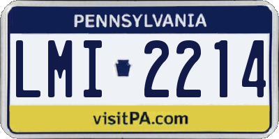 PA license plate LMI2214