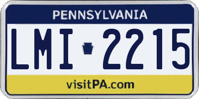 PA license plate LMI2215