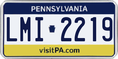 PA license plate LMI2219