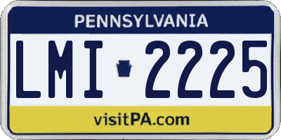 PA license plate LMI2225