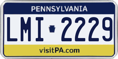 PA license plate LMI2229