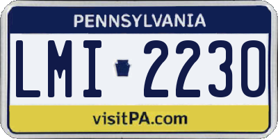 PA license plate LMI2230