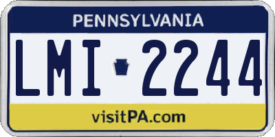 PA license plate LMI2244