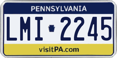 PA license plate LMI2245