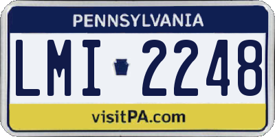 PA license plate LMI2248