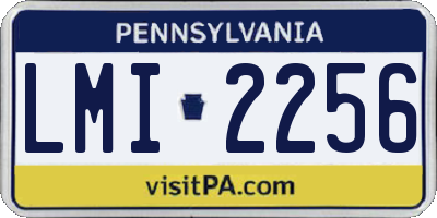 PA license plate LMI2256