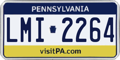 PA license plate LMI2264