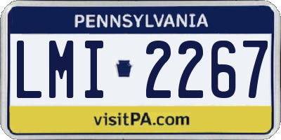 PA license plate LMI2267