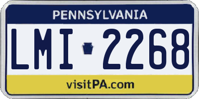 PA license plate LMI2268