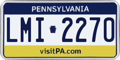 PA license plate LMI2270