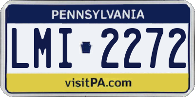 PA license plate LMI2272