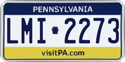 PA license plate LMI2273