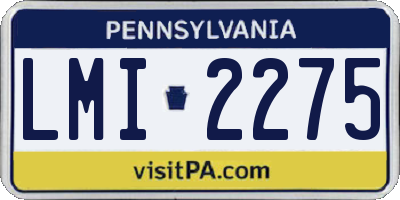 PA license plate LMI2275