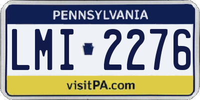 PA license plate LMI2276
