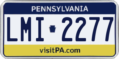 PA license plate LMI2277
