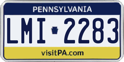 PA license plate LMI2283