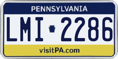 PA license plate LMI2286
