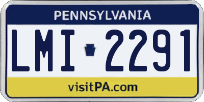 PA license plate LMI2291