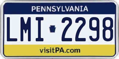 PA license plate LMI2298