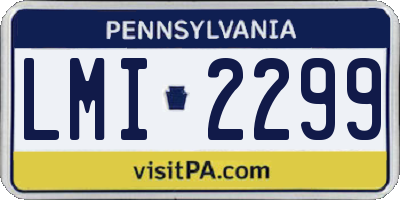 PA license plate LMI2299