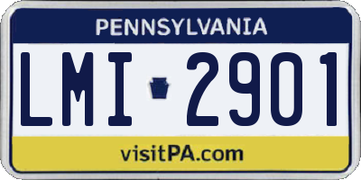 PA license plate LMI2901