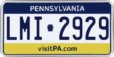 PA license plate LMI2929