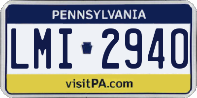 PA license plate LMI2940