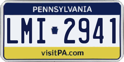 PA license plate LMI2941