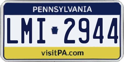 PA license plate LMI2944