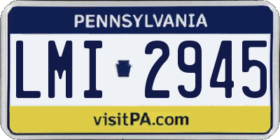 PA license plate LMI2945