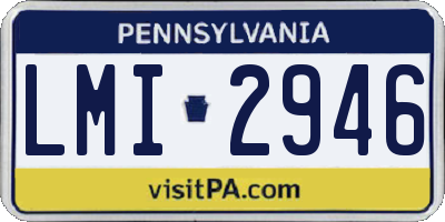 PA license plate LMI2946