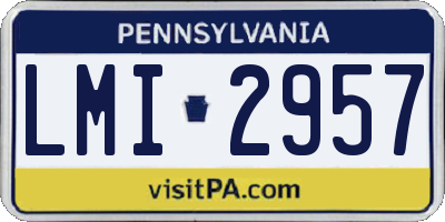 PA license plate LMI2957