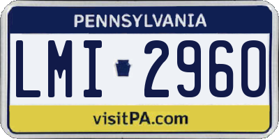 PA license plate LMI2960