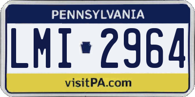 PA license plate LMI2964