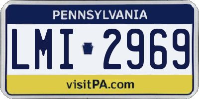 PA license plate LMI2969