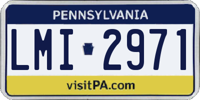 PA license plate LMI2971