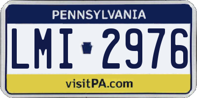 PA license plate LMI2976
