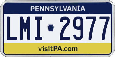 PA license plate LMI2977